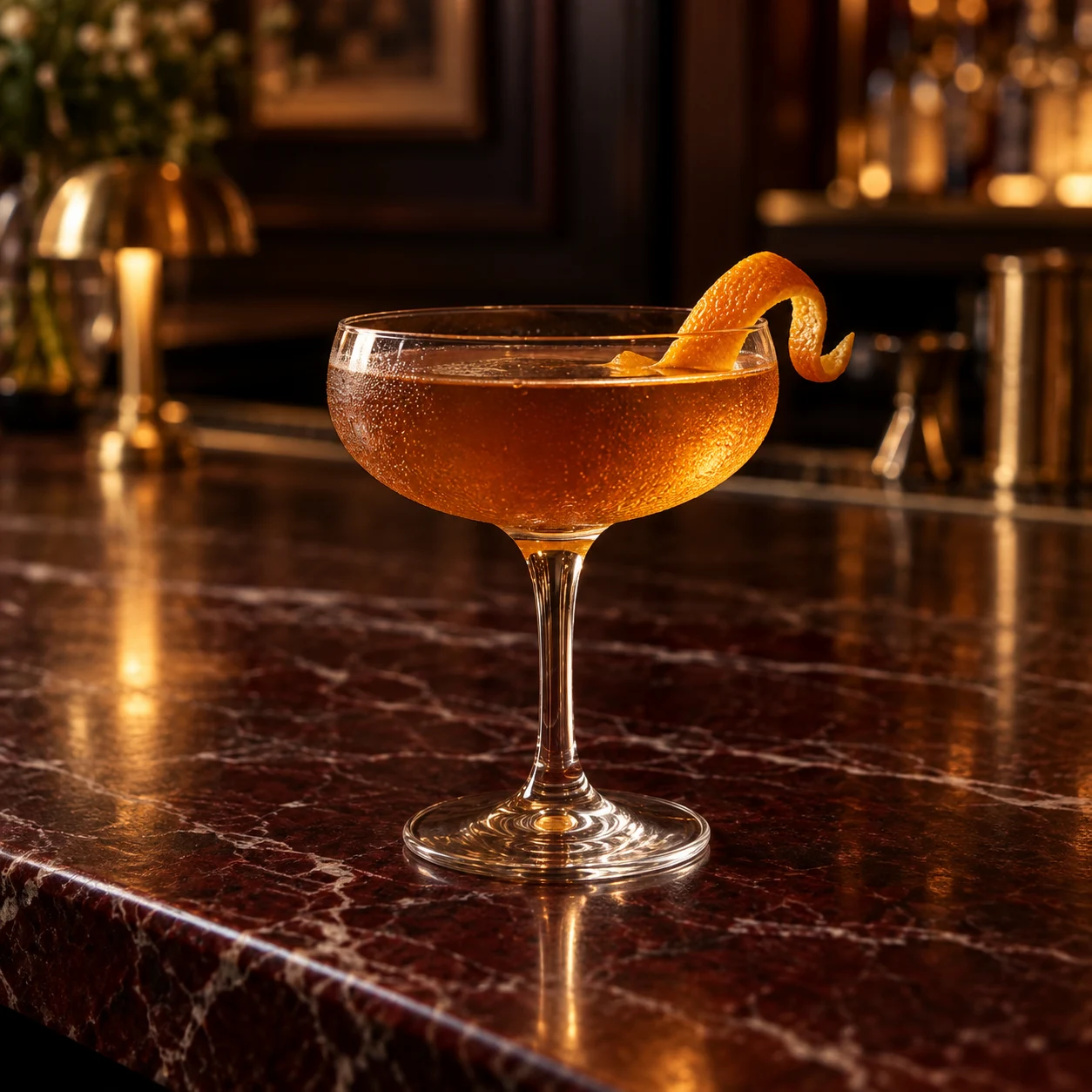 A cocktail at the Ember and Salt bar