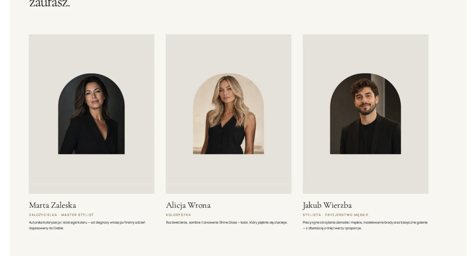 Reference portrait for the cut & shape specialist